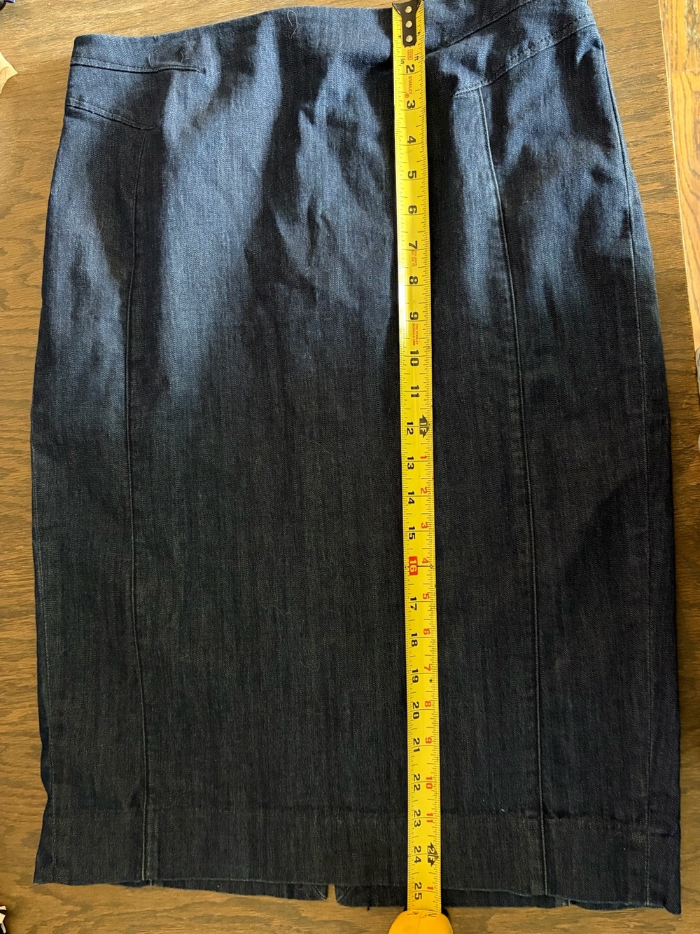 White House Black Market Dark Blue Denim Pencil Skirt